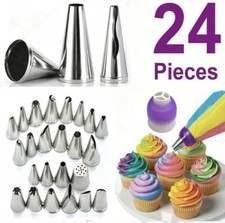 24 PIECES ICING PIPING NOZZLE TOOL SET BOX – CAKE CUPCAKE SUGARCRAFT DECORATING