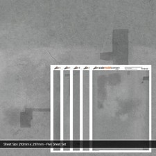 5 x SHEETS WEATHERED TARMAC/ASPHALT FOR OO GAUGE 1:76 MODEL RAILWAY TX158-OO