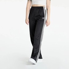 adidas Originals Womens Adicolor High-Shine Straight-Leg Track Pants - Black