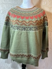 Fair Isle Jumper Jade Green