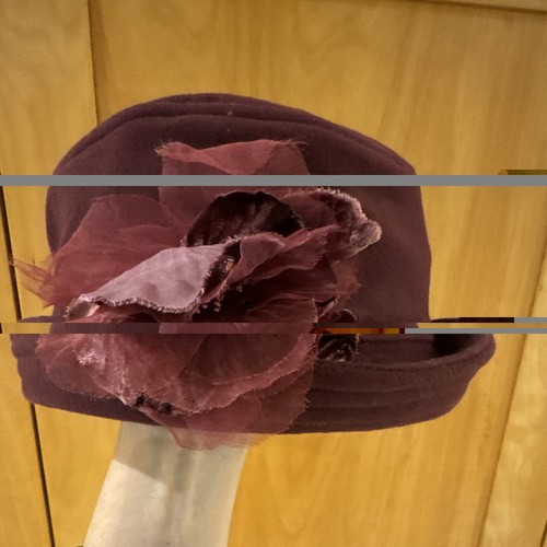 Vintage burgundy felt cloche - burgundy,
