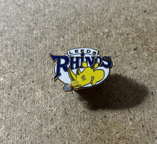 Leeds rhinos rare enamel rugby - rhinos,
