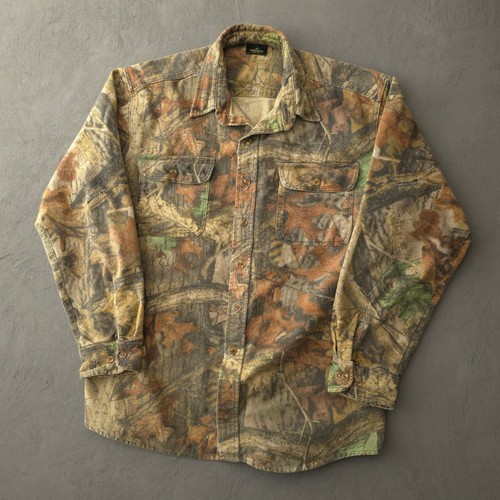 Camo flannel shirt brown - shirt, xl