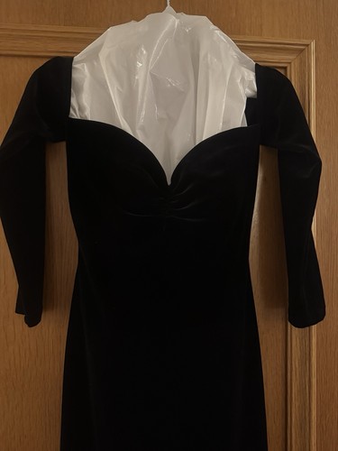 Black velvet gown evening - black, gown/