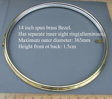 14 inch clock bezel, brass
