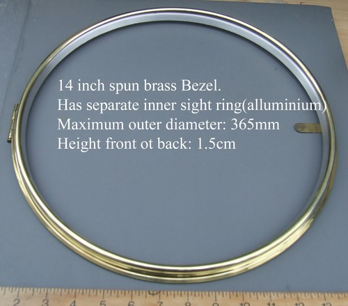 Inch clock bezel - bezel,, brass