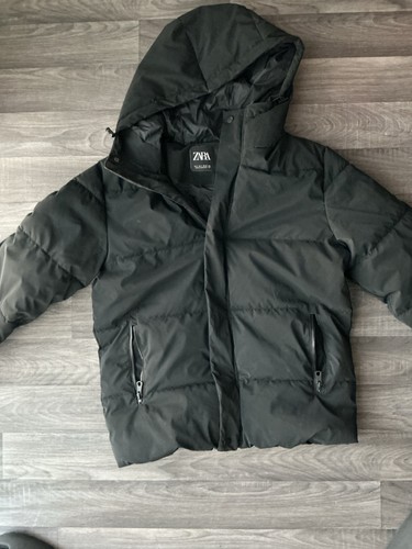 Zara black hooded - black, puffer