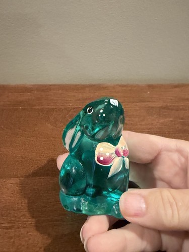 Fenton rabbit hand painted bow - fenton,