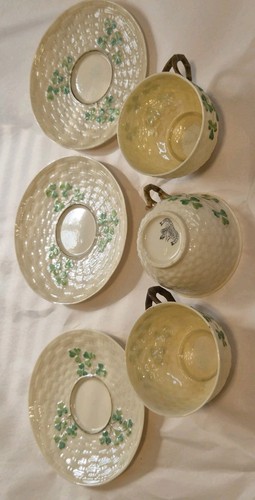 777 belleek set teacups - 777,
