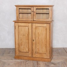 ANTIQUE PINE TRADITIONAL VICTORIAN STYLE CABINET