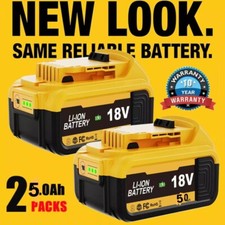 2pcs For Dewalt 18V 5Ah Slide BATTERY XR DCB184 DCB184 DCB182 DCB183 Li-ion NEW