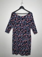 Precis Petite Printed Long Midi Faux Wrap Dress Stretchy Jersey Fitted UK 16