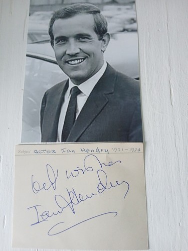 Ian hendry signed page - hendry,