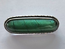 Vintage Possibly Antique Silver Stamped Butterfly Wing Brooch Pin C Clasp