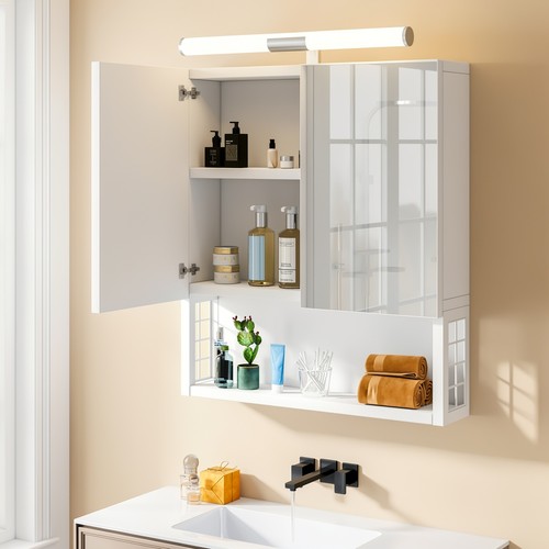 Door bathroom mirror cabinet - bathroom,