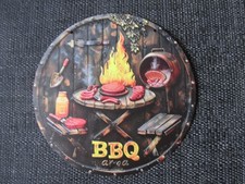 METAL BBQ AREA SIGN 20CM