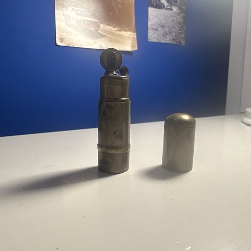 Brass trench art lighter - trench,