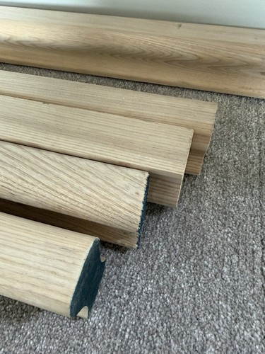 Solid white oak handrail - white,