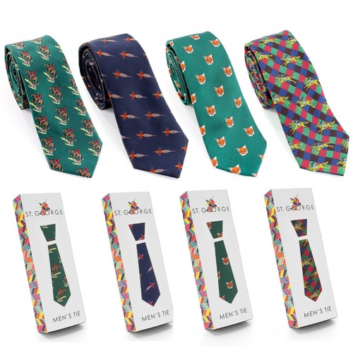 Microfibre country scene - microfibre, tie