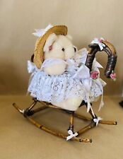 Wicker Rocking Chair Teddy Bear
