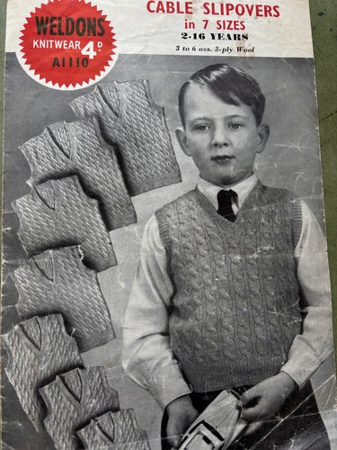 Cable slipover 16yrs - 2-16yrs, 1940