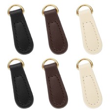 6pcs Zipper Pull, Leather