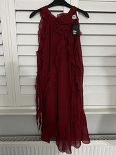 Rita Ora cherry red Chiffon