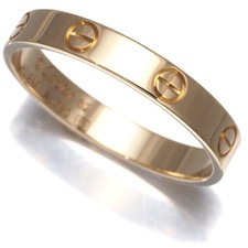 Auth Cartier Ring Love SM EU62 18K 750 Yellow Gold