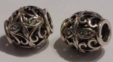 Pair of CHAMILIA 925 Sterling Silver Filigree Charms