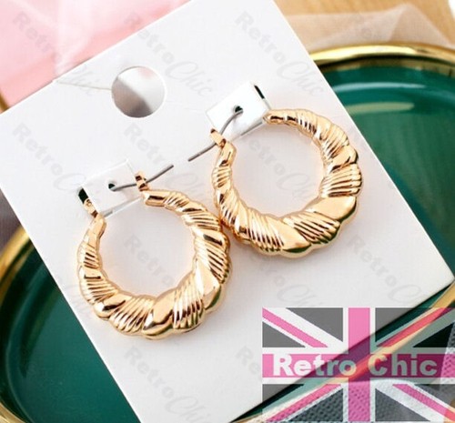 3cm gold fashion chunky - 3cm, hoop