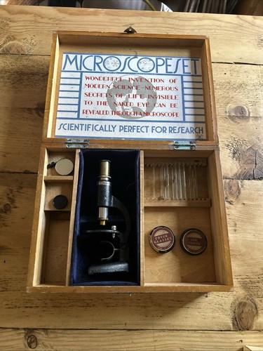Vintage boxed microscope - vintage,