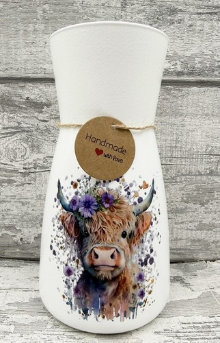 Highland cow flower - vase,