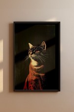 Vintage Cat Wall Art Print -