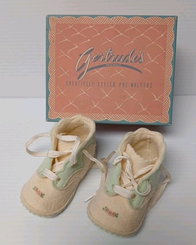 Vintage wool baby shoes - vintage,