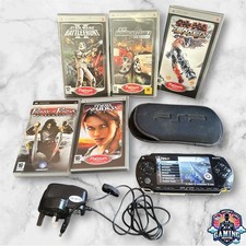 Sony PSP Black + *New Battery* Charger, Case, 1GB Memory card & 6 Games *Tested*