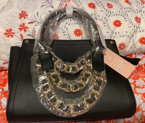 Black handbag with - black, gold