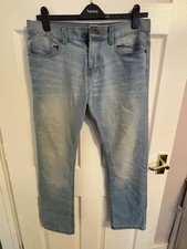 Men’s Authentic Denim whitewashed denim cotton jeans size 34W 30L slim fit