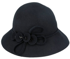 Vintage wool cloche - vintage,