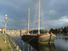 Photo 6x4 Eben Haezer in Bute East Dock The barge is slowly rotting away  c2014