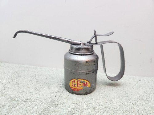 Vintage gem hand pump oil - hand, can