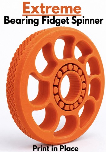 Printed wheel spinner - 3d,