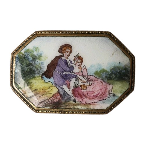 Antique fragonard style enamel - fragonard,