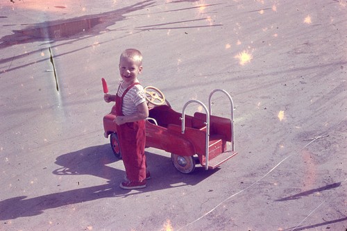 Young boy with popsicle - young,