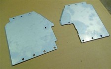 LAND ROVER SERIES 2/2A INNER WING MUDSHIELD SPLASH PLATE SET - 330448/330445