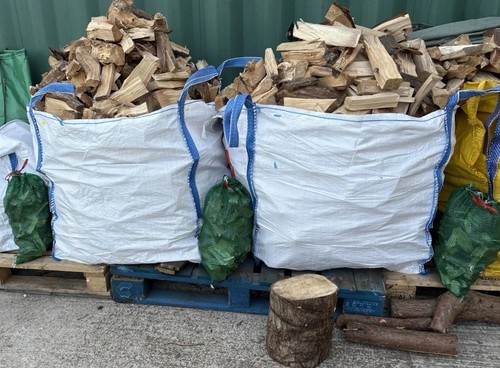 Seasoned split logs wood - split, logs,wood