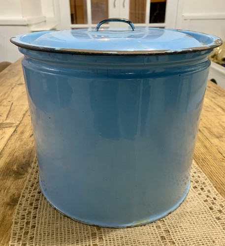 Large vintage blue - large, enamel