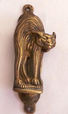 Vintage Cat Brass Door Knocker