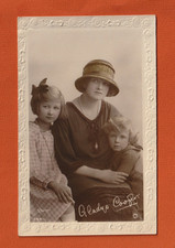 Real Photo Postcard, Gladys Cooper & Children