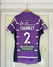 Wigan Warriors #2 John Charnley Match Worn 2014 Away Rugby Jersey Shirt Size L