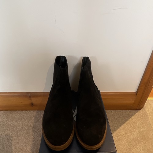 Clarks mens black suede - black,